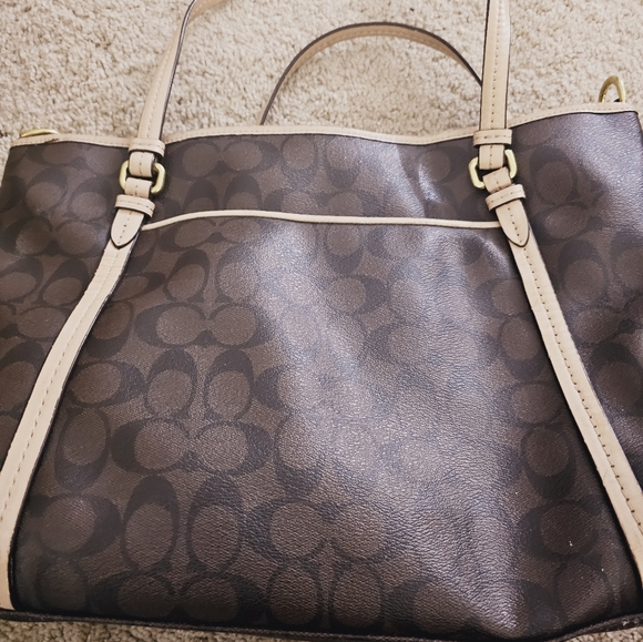 Coach Brown and Beige Bag - Picture 2 of 3